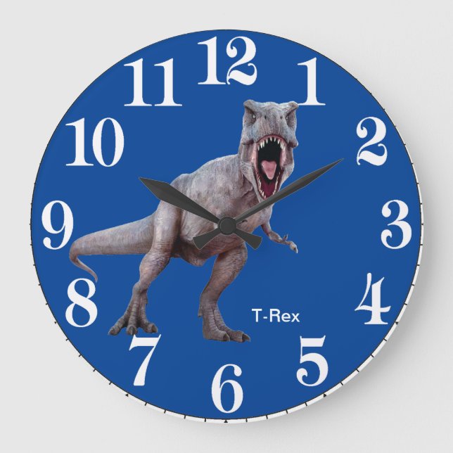 Grande Horloge Ronde T-Rex image for Acrylic Wall Clock (Recto)