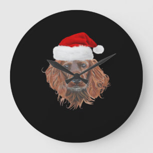 Grande Horloge Ronde T-Shirt Classique Christmas Irish Setter