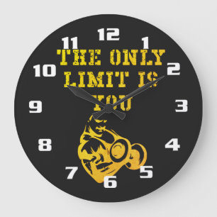 Grande Horloge Ronde T-Shirt de gym et de fitness motivant pour la mais