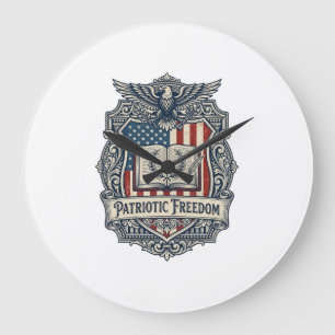 Grande Horloge Ronde T-shirt graphique vectoriel Club de livre patrioti