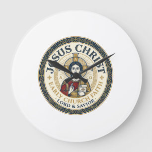 Grande Horloge Ronde T-Shirt Jésus Pères du Désert Ancien Chrétien Ins