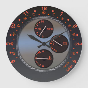 Grande Horloge Ronde Tachomètre Clock