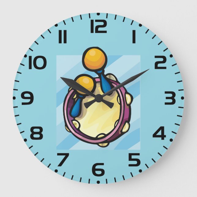 Grande Horloge Ronde Tamborine And Maraccas (Recto)