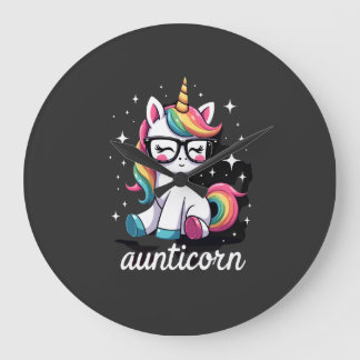 Grande Horloge Ronde Tante Licorne Tante Dabbing Licorne Tatie Tante No