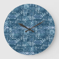 Tapa bleu marine : tissu tribal Abstrait