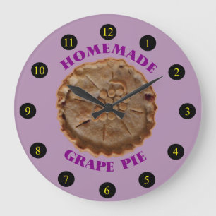 Grande Horloge Ronde Tarte fait maison de raisin