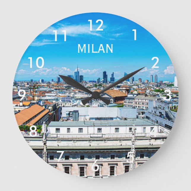 Grande Horloge Ronde Tasse à café Milan skyline (Recto)