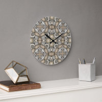 Taupe Brown Gris Beige Hip Bohême Art Motif