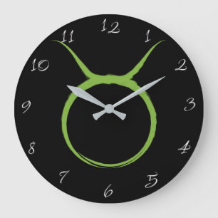 Grande Horloge Ronde TAUREAU Le Taureau Astrologie Zodiaque Signe Avril