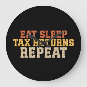 Grande Horloge Ronde Taxe de la saison fiscale amusante