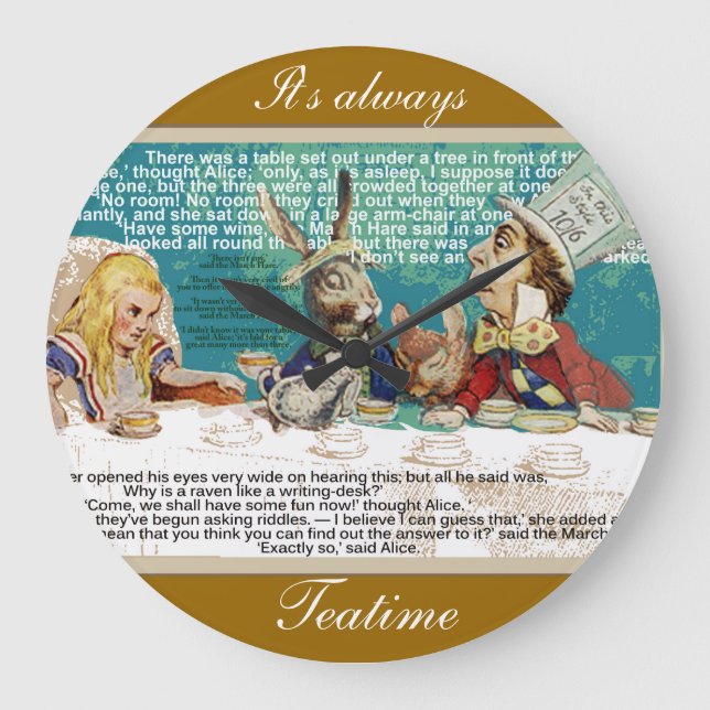 Grande Horloge Ronde Tea Party de Mad Hatter (Recto)
