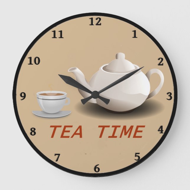 Grande Horloge Ronde Tea Time Kitchen Clock (Recto)