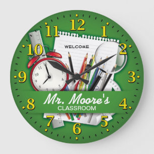Grande Horloge Ronde Teacher's Classroom