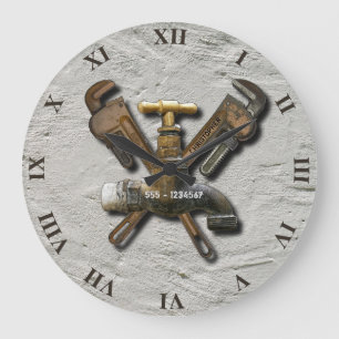 Grande Horloge Ronde Technicien d'ingénieur de drainage d'eaux d'égout