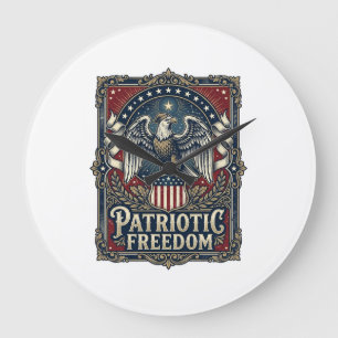 Grande Horloge Ronde Tee-shirt graphique vectoriel Patriote Stargazer