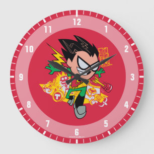 Grande Horloge Ronde Teen Titans Go!   Robin's Arsenal Graphic