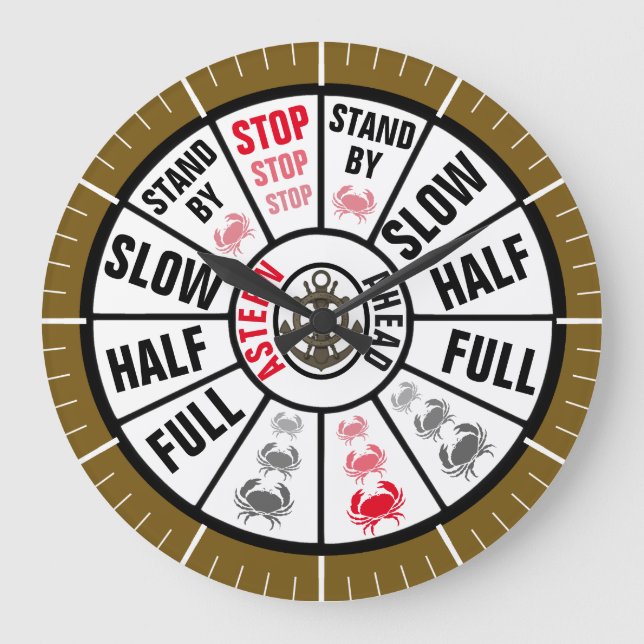 Grande Horloge Ronde Télégraphe nautique traditionnel (Recto)