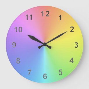 Grande Horloge Ronde Temps d'arc-en-ciel