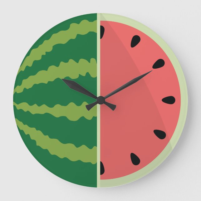 Grande Horloge Ronde Temps de pastèque ! (Recto)