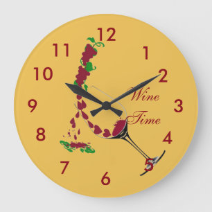 Grande Horloge Ronde Temps de vin de Clock~