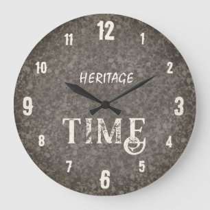 Grande Horloge Ronde Temps d'Héritage Vintage
