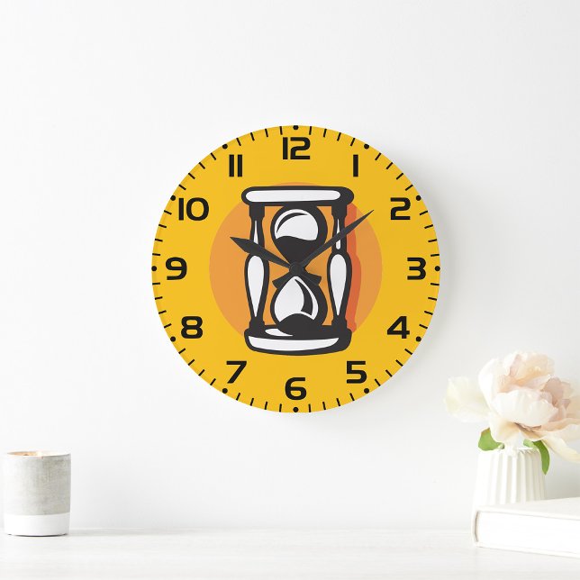 Grande Horloge Ronde Temps minimal Rétro Horververre (Créateur téléchargé)