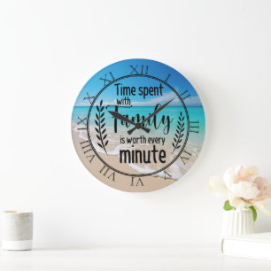 Grande Horloge Ronde Temps passé en famille