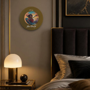 Grande Horloge Ronde Temps pour moi "Respirez simplement"