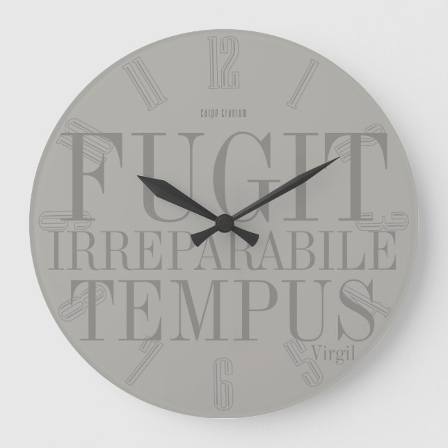 Grande Horloge Ronde Tempus irréparable (Recto)