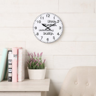 Grande Horloge Ronde Tenues personnalisées pour la fête des mères, Cade