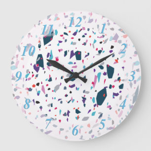 Grande Horloge Ronde Terrazzo Boom