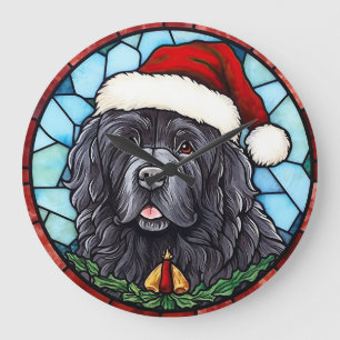 Grande Horloge Ronde Terre-Neuve Verre tâté Noël