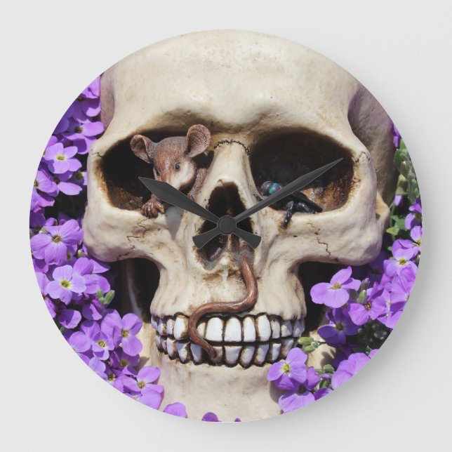 Grande Horloge Ronde Tête de mort (Recto)