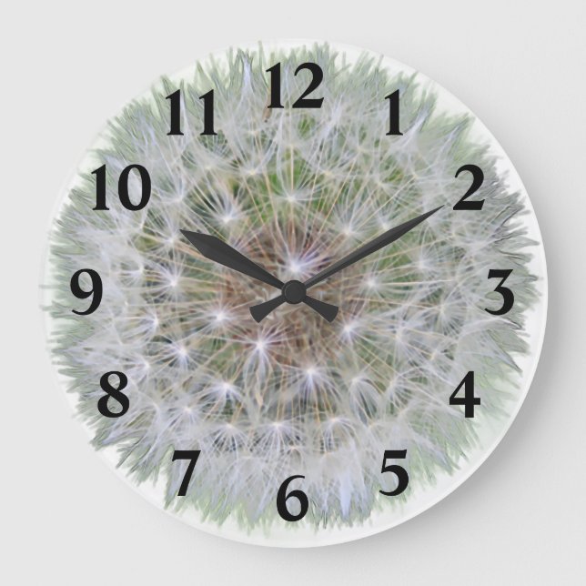 Grande Horloge Ronde Tête de semence Dandelion (Recto)