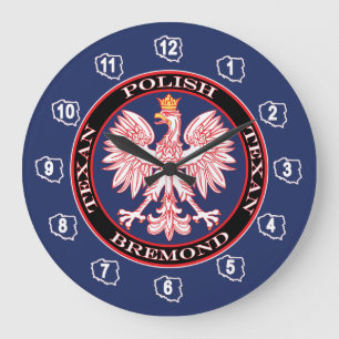 Grande Horloge Ronde Texan polonais rond de Bremond