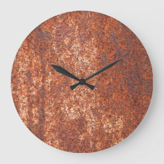 Grande Horloge Ronde Texture en acier rouillé, arrière - plan abstrait.