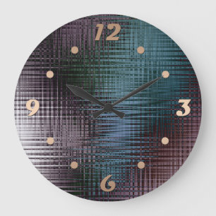 Grande Horloge Ronde texture liquide Abstraite verre glacé glacé m