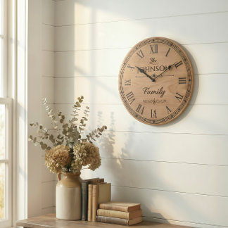 Grande Horloge Ronde The Family JOHNSON Wall Clock