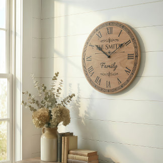 Grande Horloge Ronde The Family SMITH Wall Clock