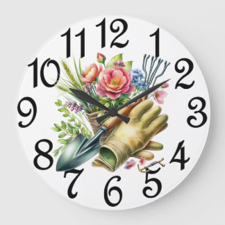 Grande Horloge Ronde The Flower Garden Large Clock