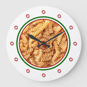 Grande Horloge Ronde Thème italien Cool Pâtes Nouveautés Cuisine Hor
