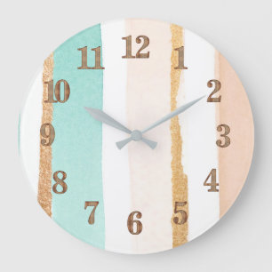 Grande Horloge Ronde Thème plage