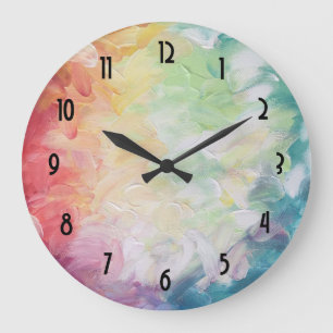 Grande Horloge Ronde Thick Textured Abstract