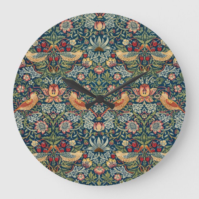 Grande Horloge Ronde Thief de fraises par William Morris (Recto)