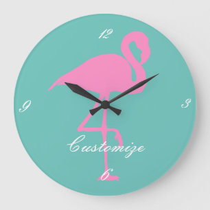 Grande Horloge Ronde Thunder_Cove Flamant rose rose