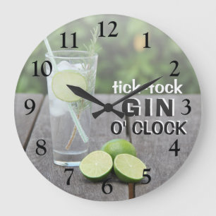Grande Horloge Ronde Tick Tock Gin O' Clock