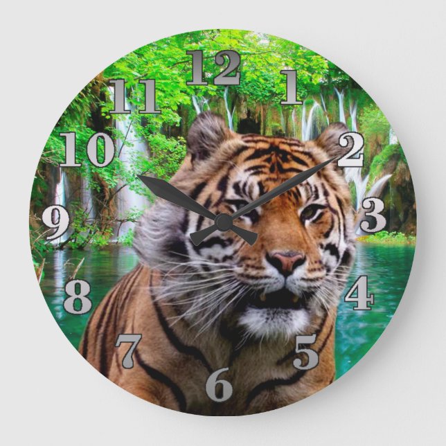 Grande Horloge Ronde Tiger and Waterfall (Recto)