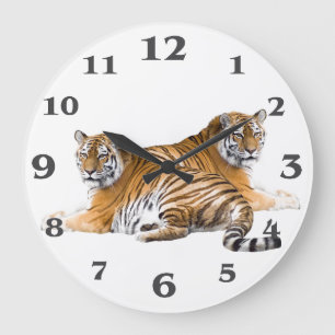 Grande Horloge Ronde Tiger image for Round-Large-Wall-Clock
