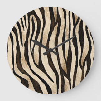 Grande Horloge Ronde Tiger Peau Texture sans joint