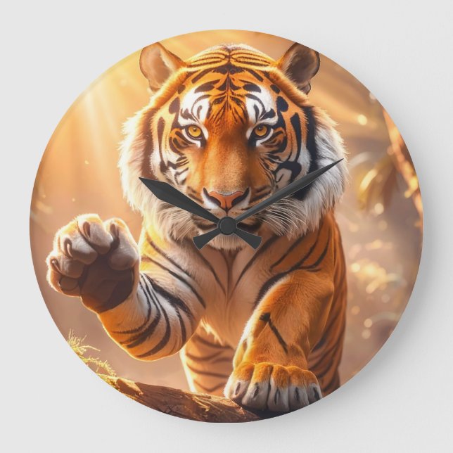 Grande Horloge Ronde Tigre - Tigre d'or (Recto)